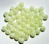 25 8mm Satin Ivory Round Glass Beads
